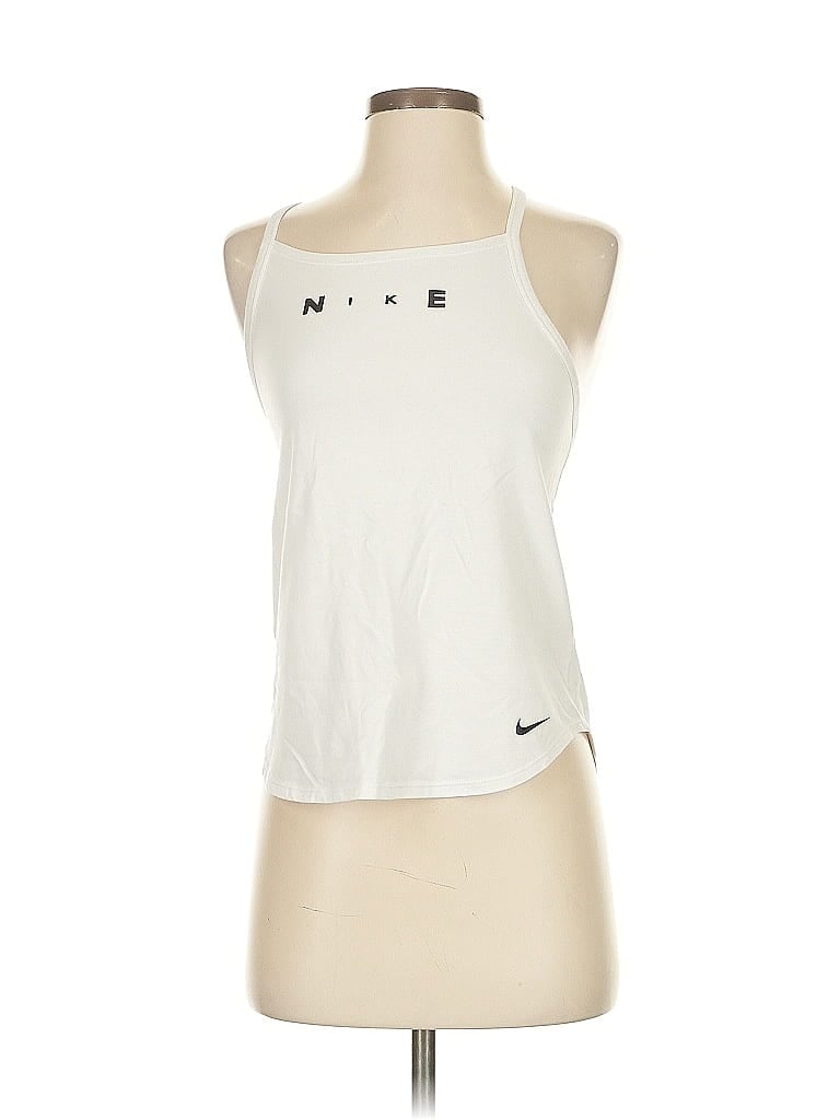 Click to view more detailed imagery on our partner's website Pre-owned Nike Tank Top White Halter Neckline Tops