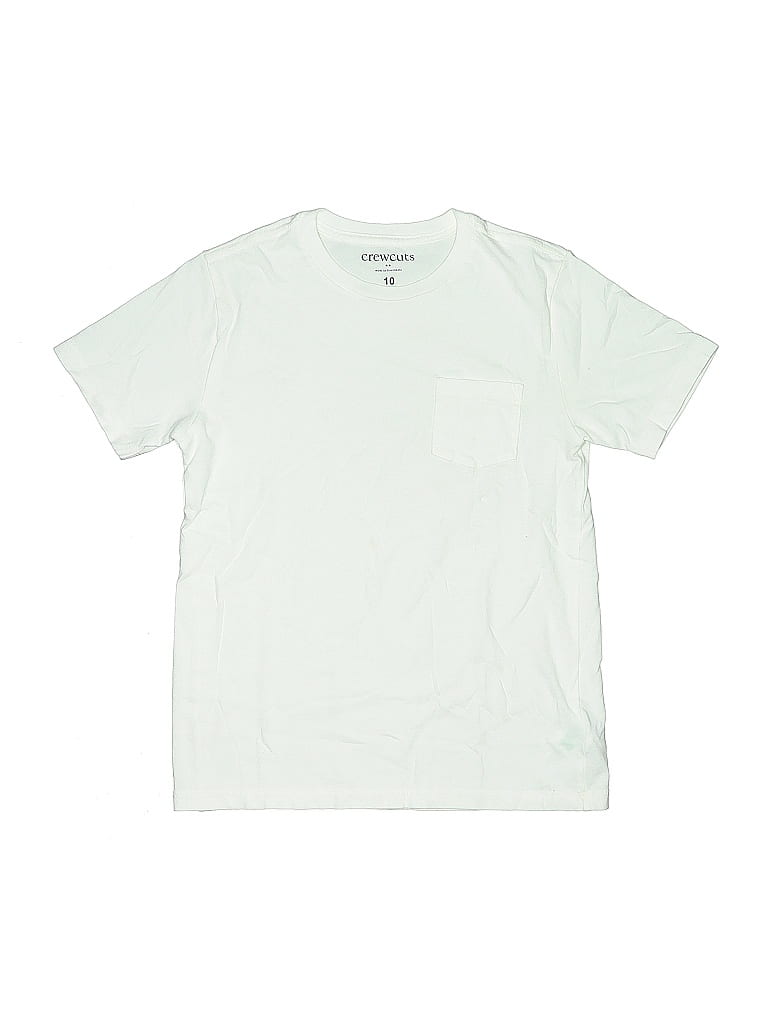 Pre-owned Crewcuts Kids' Short Sleeve T-shirt In White