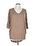 Forever 21 Tan 3/4 Sleeve Top Size L - photo 1