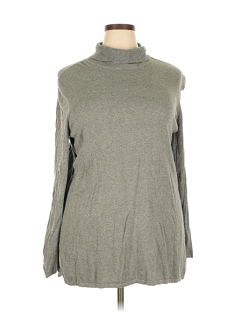 Pre-owned Chico's Turtleneck Sweater In Gray