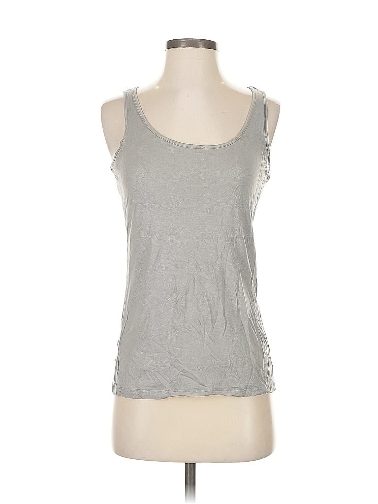 Pre-owned Jennifer Lopez Tank Top Gray Halter Neckline Tops