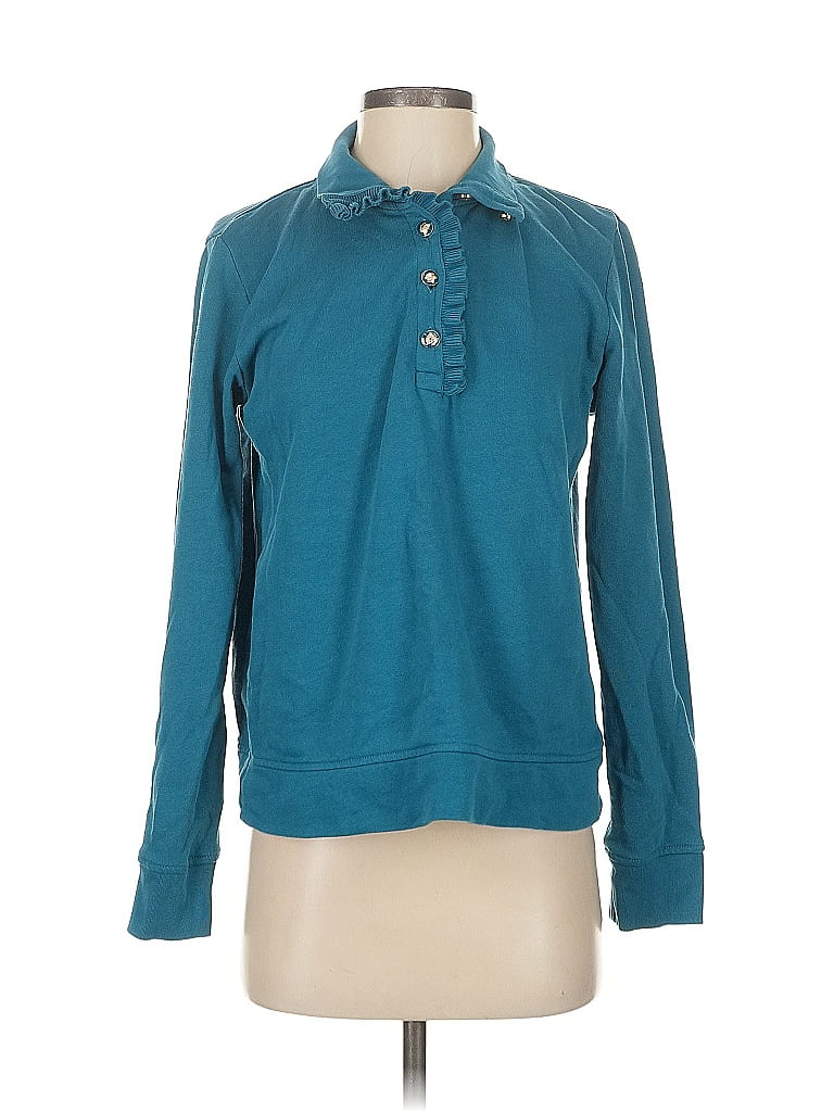 Click to view more detailed imagery on our partner's website Pre-owned Talbots Long Sleeve Polo Shirt In Blue