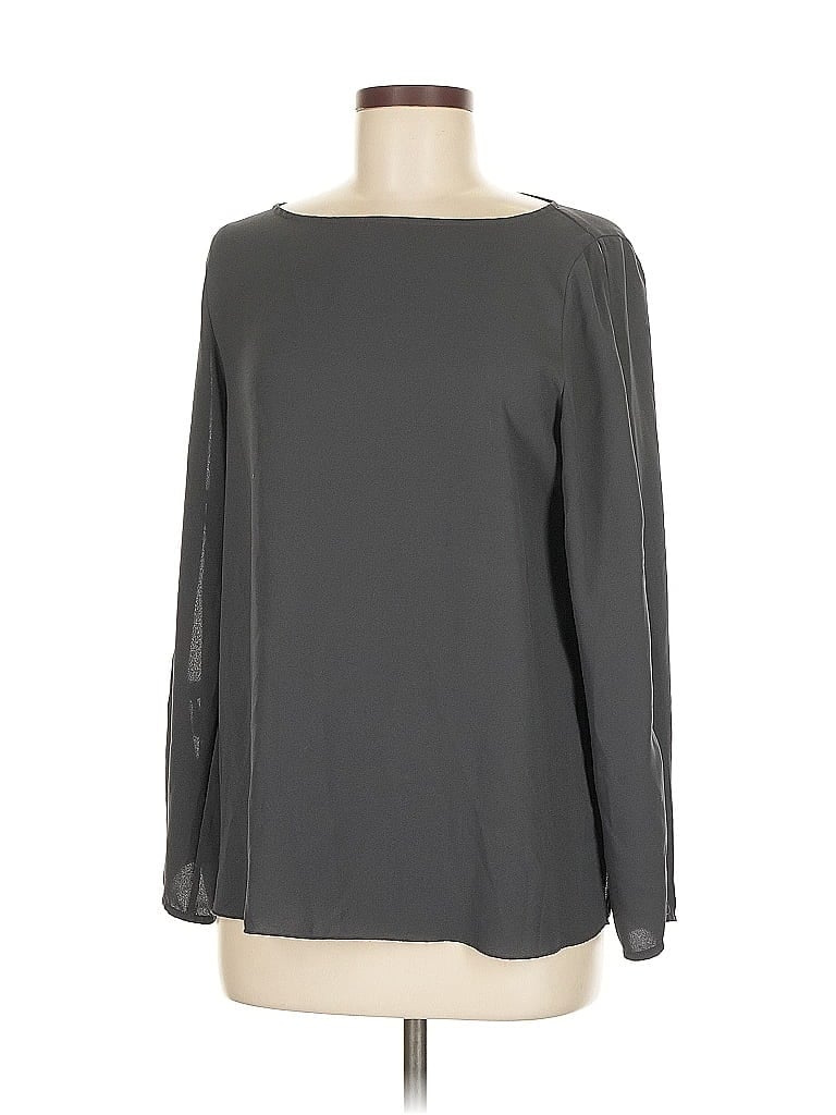 Pre-owned Wilfred Long Sleeve Blouse In Gray