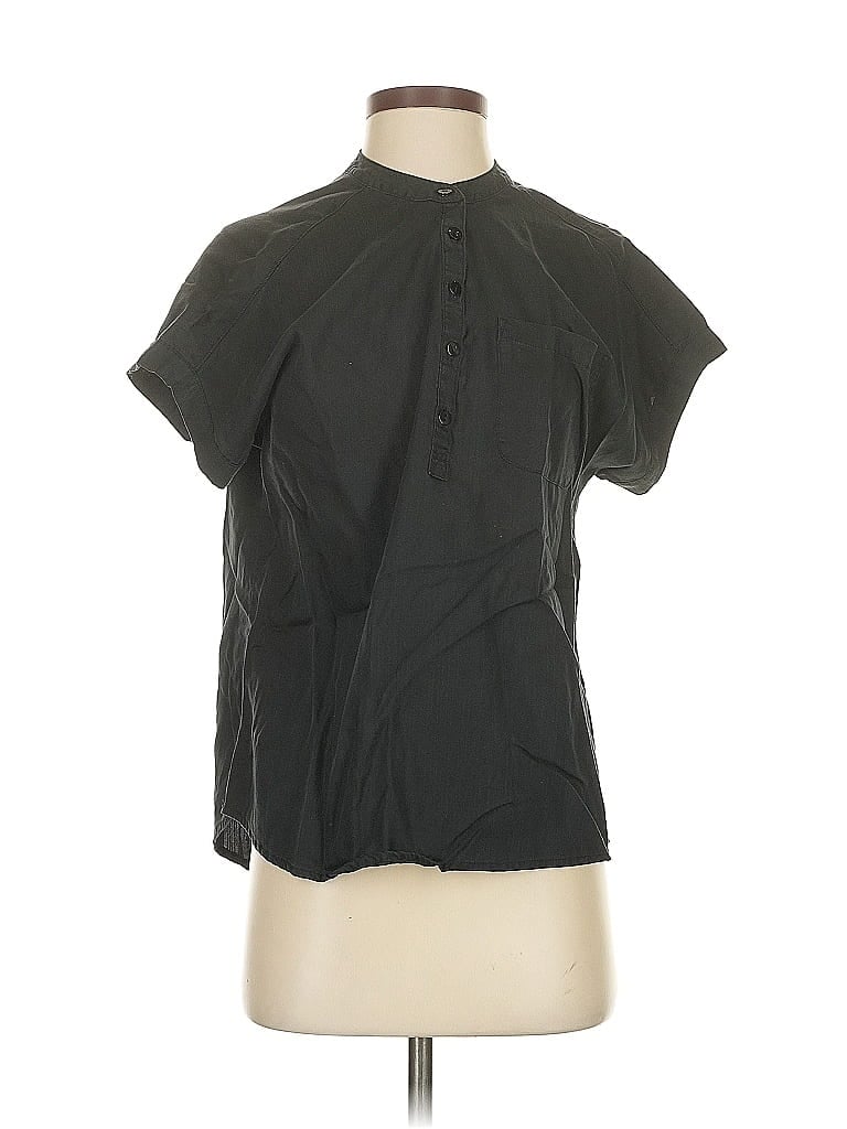 Pre-owned Assorted Brands Short Sleeve Blouse In Black