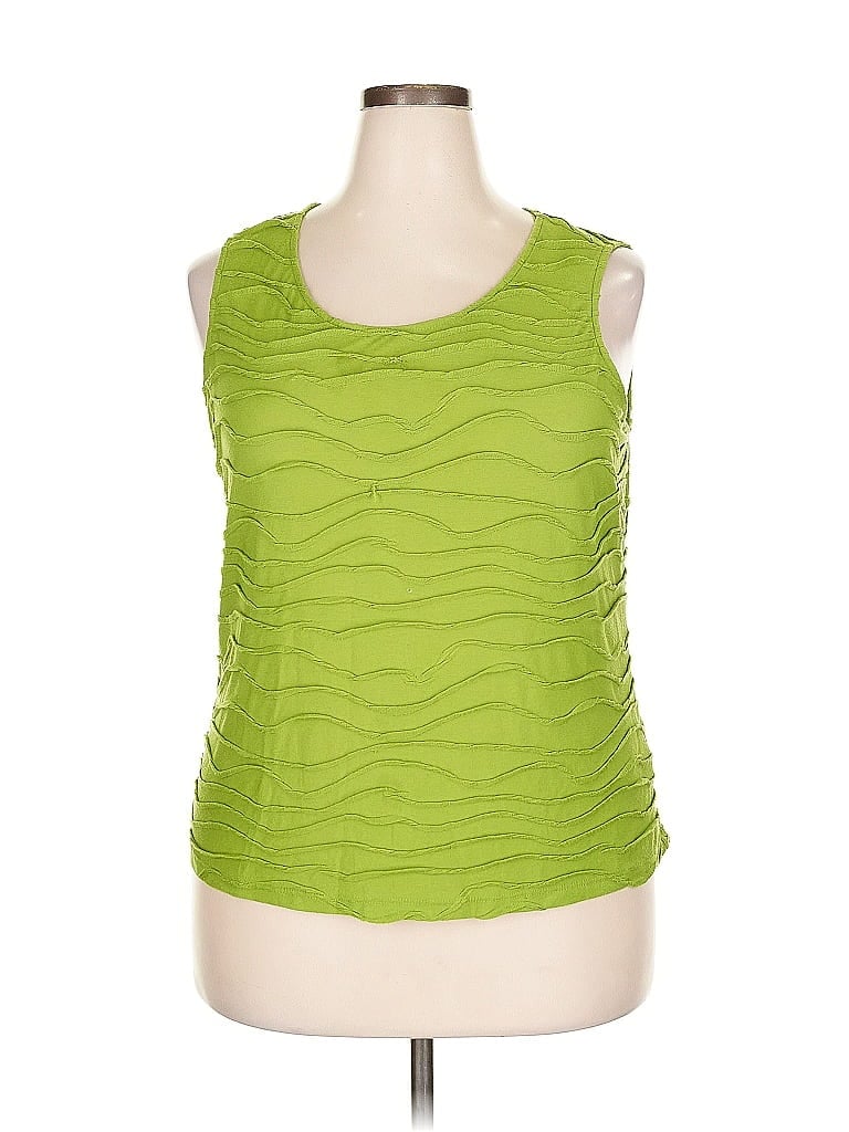 Click to view more detailed imagery on our partner's website Pre-owned Jm Collection Sleeveless T-shirt In Green
