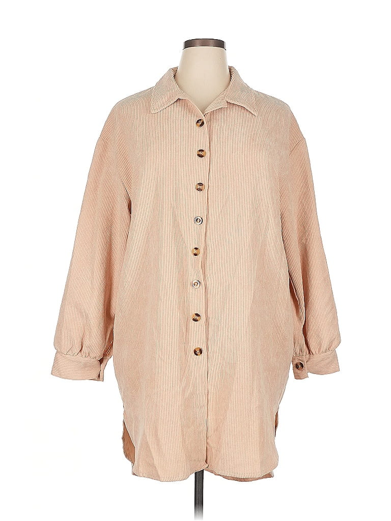 Pre-owned Unbranded 3/4 Sleeve Blouse In Brown