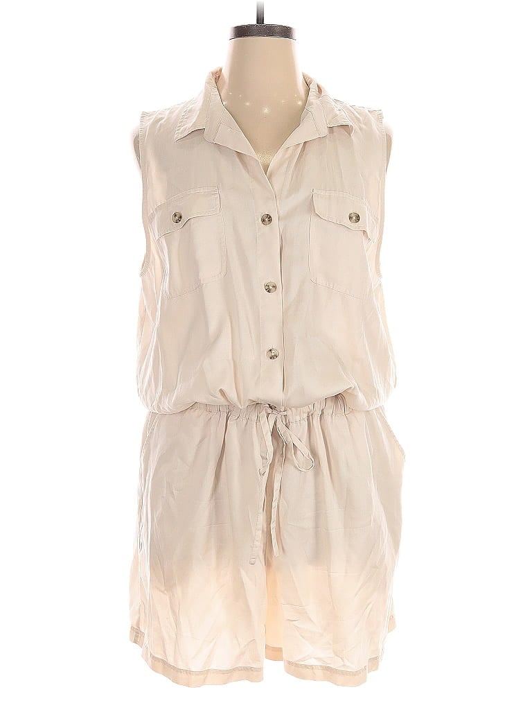 Pre-owned Ann Taylor Loft Outlet Romper In White