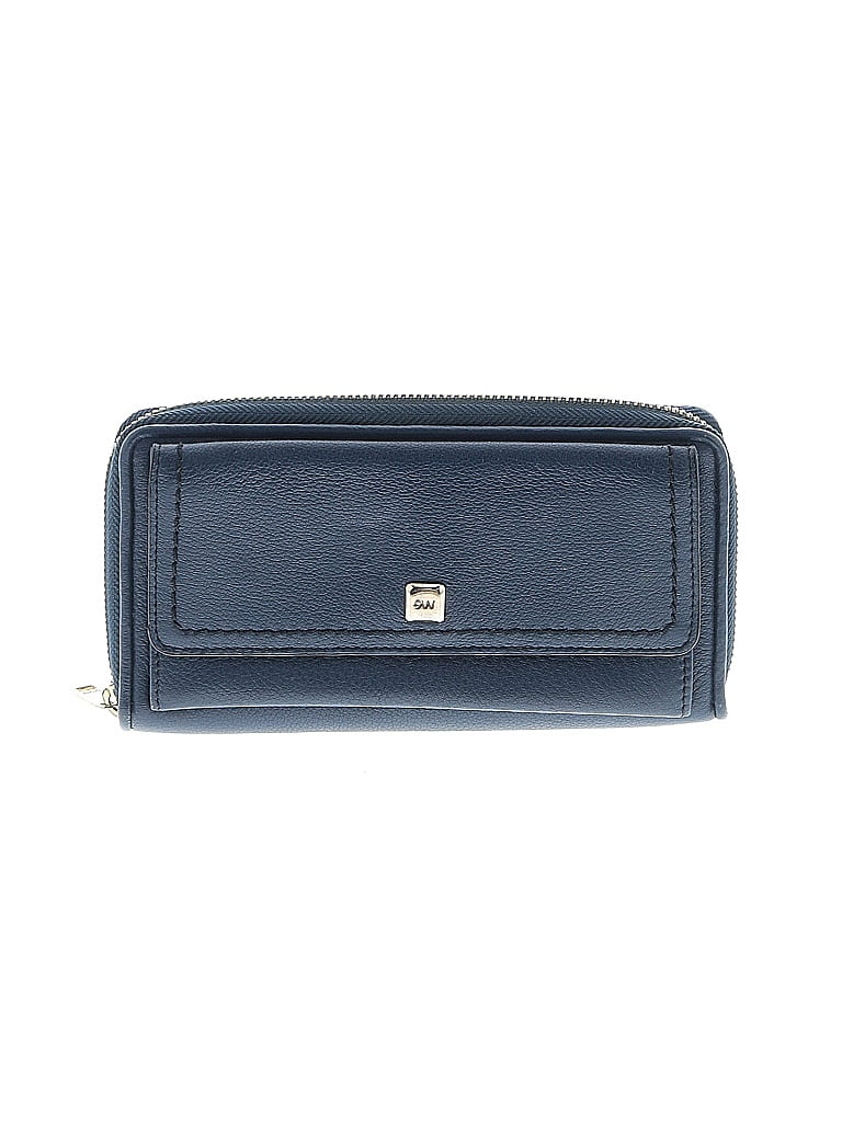 Pre-owned Nine West Leather Wallet In Blue