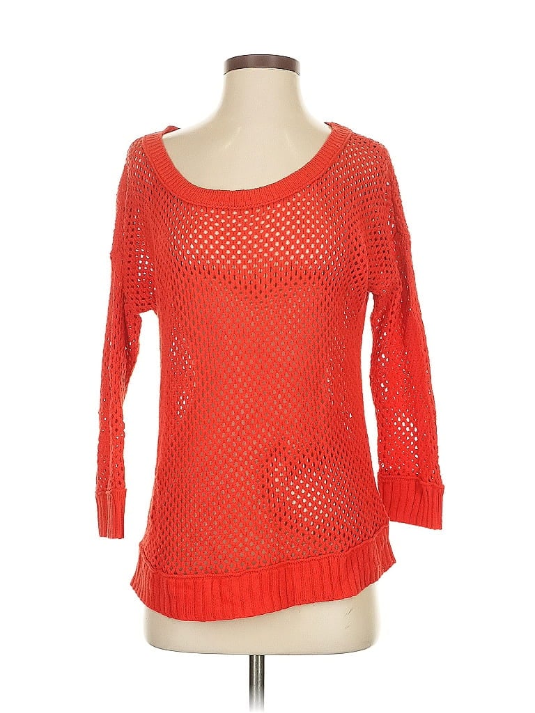 Pre-owned Dkny Jeans 3/4 Sleeve Top In Orange