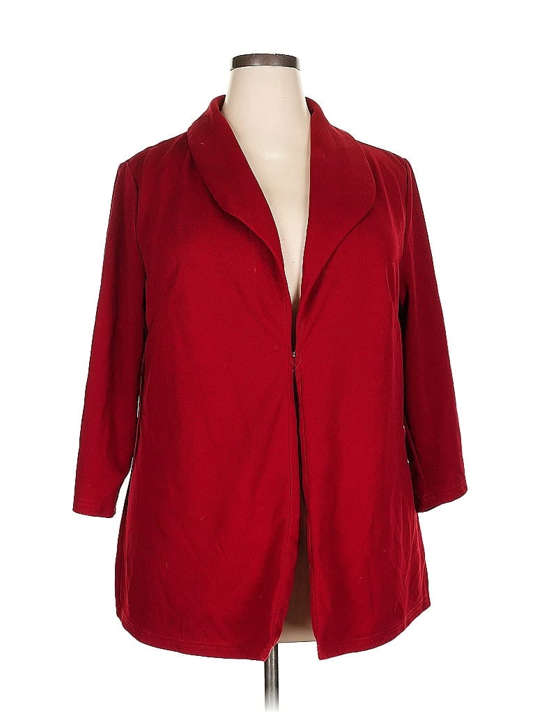 Pre-owned Shein Curve Blazer Jacket In Red