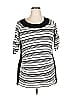 Allison Brittney Black Short Sleeve Top Size 2X - photo 1