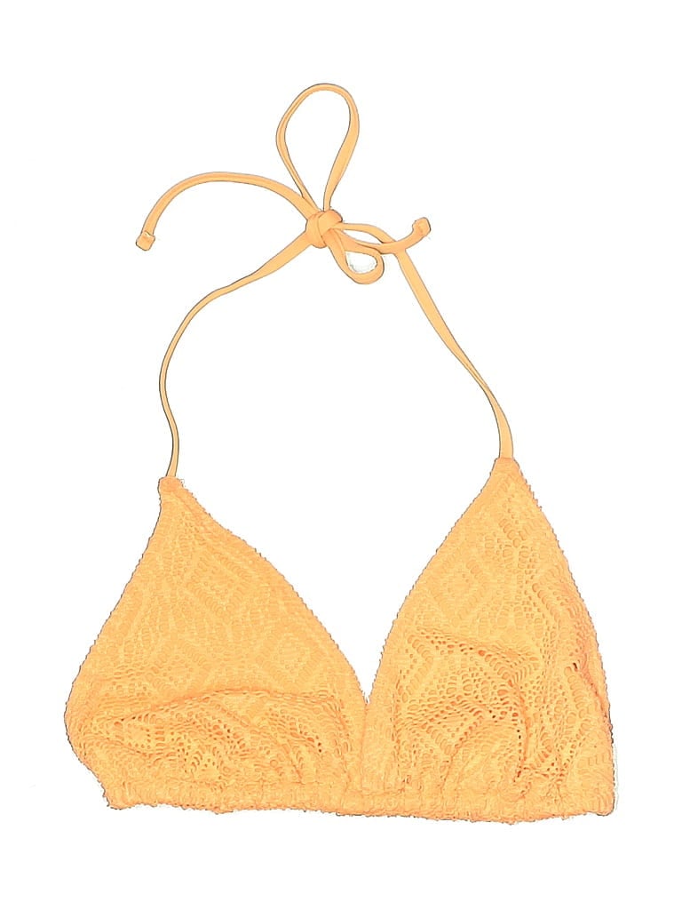 Pre-owned Mossimo Swimsuit Top Yellow Paisley Pattern Swimwear