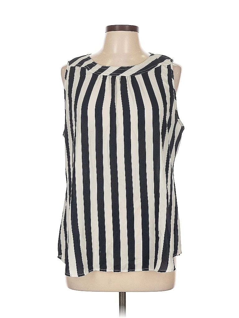 Pre-owned Van Heusen Sleeveless Blouse In Blue