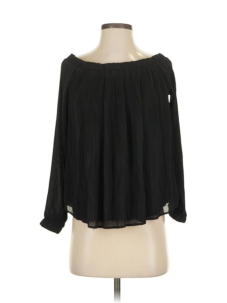 Click to view more detailed imagery on our partner's website Pre-owned Philosophy Republic Clothing 3/4 Sleeve Blouse In Black