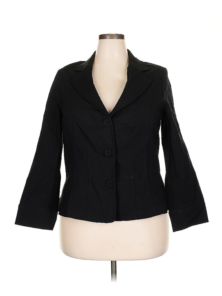 Pre-owned Lane Bryant Blazer Jacket In Black