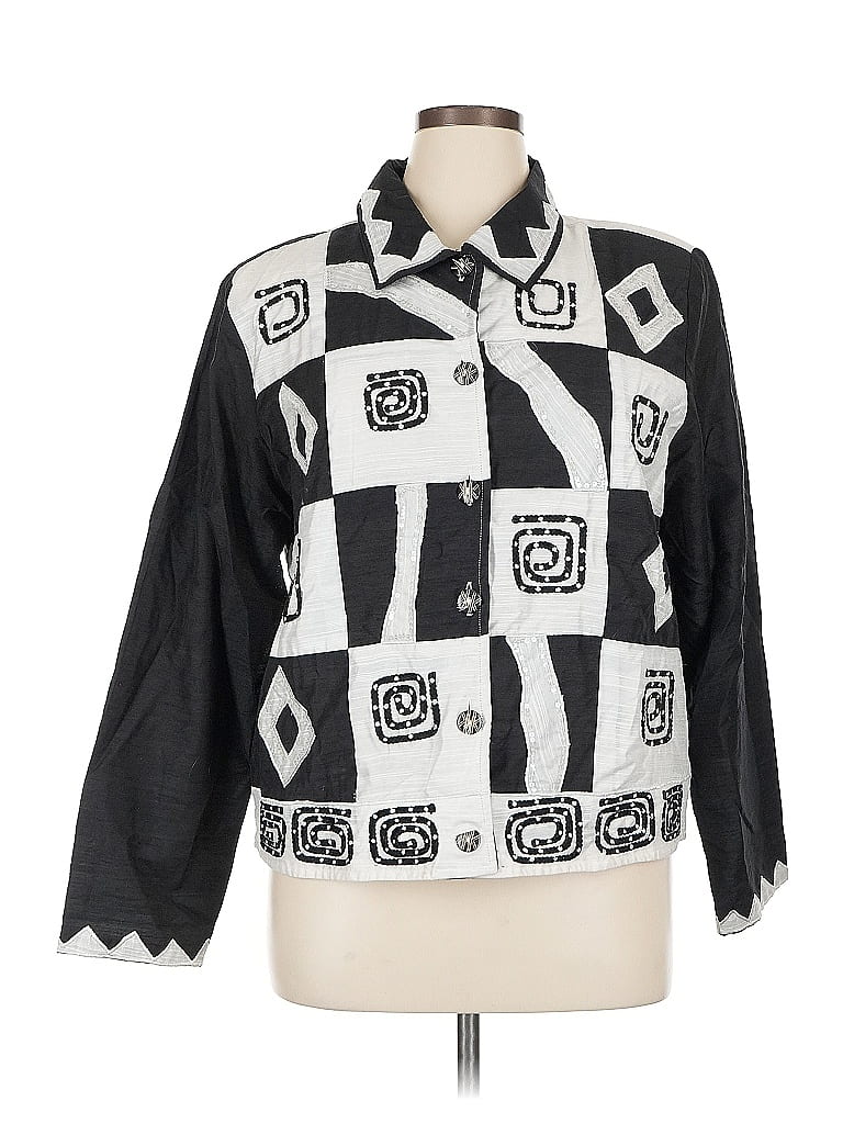 Pre-owned Patchington 3/4 Sleeve Blouse In Black