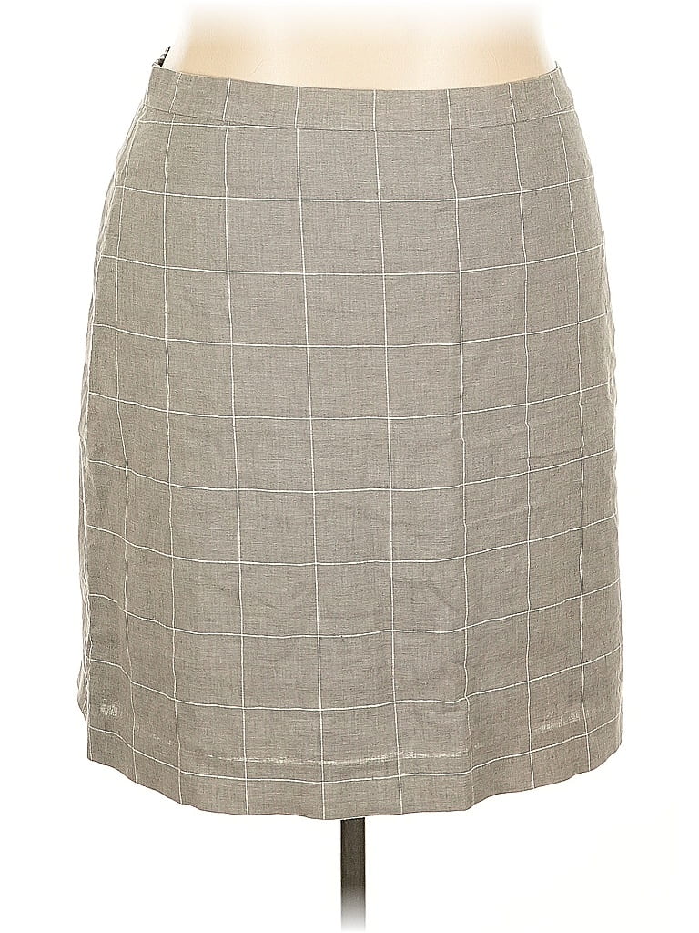 Pre-owned Ann Taylor Casual Skirt In Gray