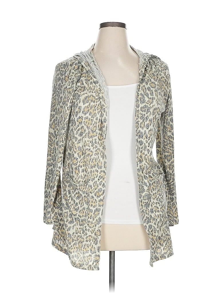 Pre-owned Above And Beyond Cardigan Sweater In Silver