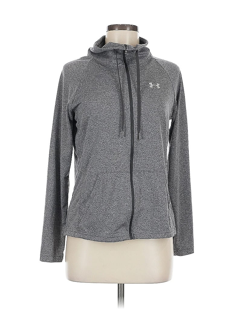 Pre-owned Under Armour Zip Up Hoodie In Gray