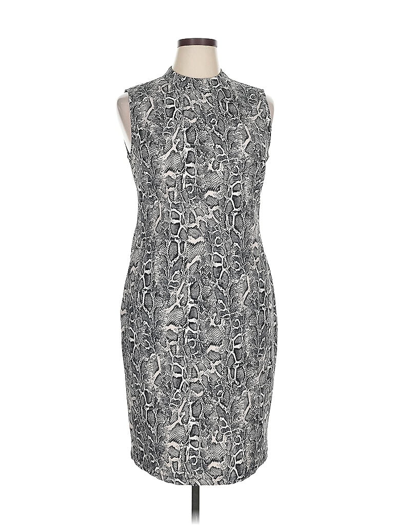 Pre-owned Jennifer Lopez Cocktail Dress In Gray