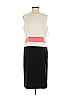 Celine K 100% Polyester Color Block Ivory Cocktail Dress Size 6 - photo 1
