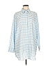 ASOS Design Checkered-gingham Blue 3/4 Sleeve Blouse Size 6 - photo 1