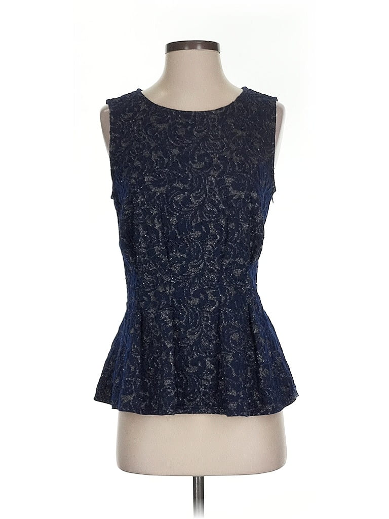 Pre-owned Eva Franco Sleeveless Blouse In Blue