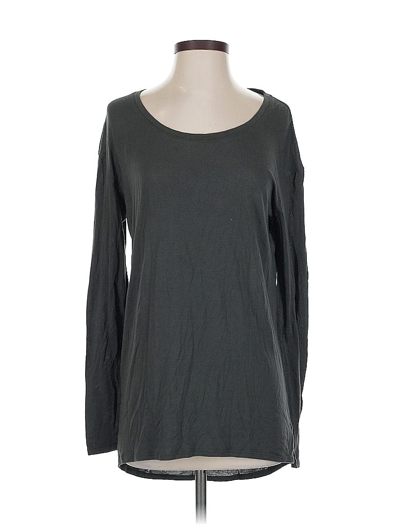 Pre-owned Athleta 3/4 Sleeve T-shirt In Gray