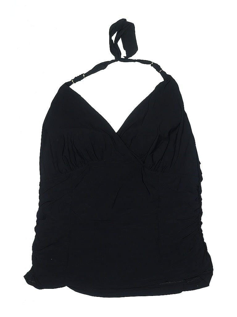 Click to view more detailed imagery on our partner's website Pre-owned Lands' End Swimsuit Top Black Solid Pattern Swimwear