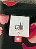 CAbi 100% Polyester Hearts Black Short Sleeve Blouse Size S - photo 6