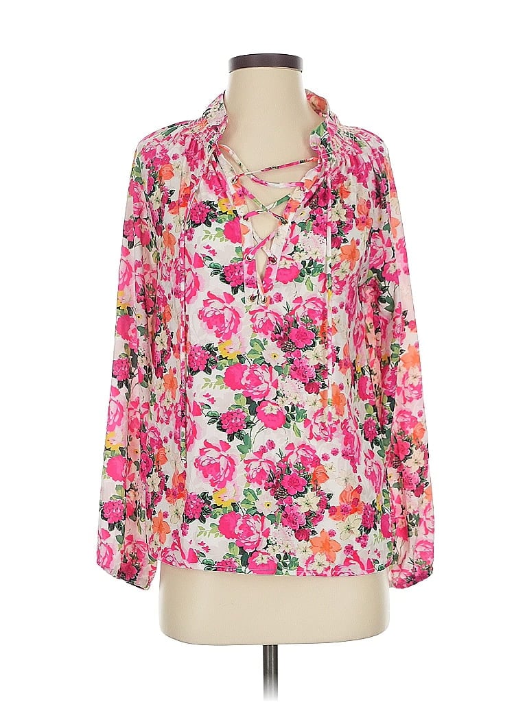 Click to view more detailed imagery on our partner's website Pre-owned Macbeth Collection By Margaret Josephs Long Sleeve Blouse In Pink