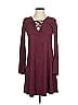 ING Burgundy Casual Dress Size S - photo 1