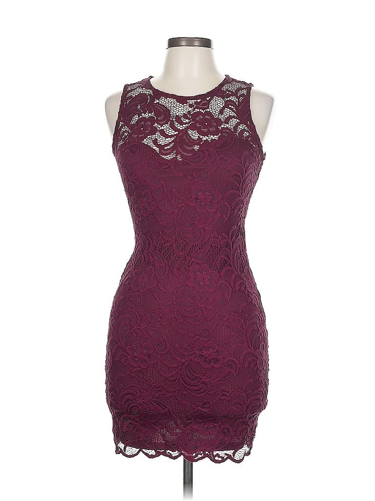 Pre-owned Ambiance Cocktail Dress In Burgundy