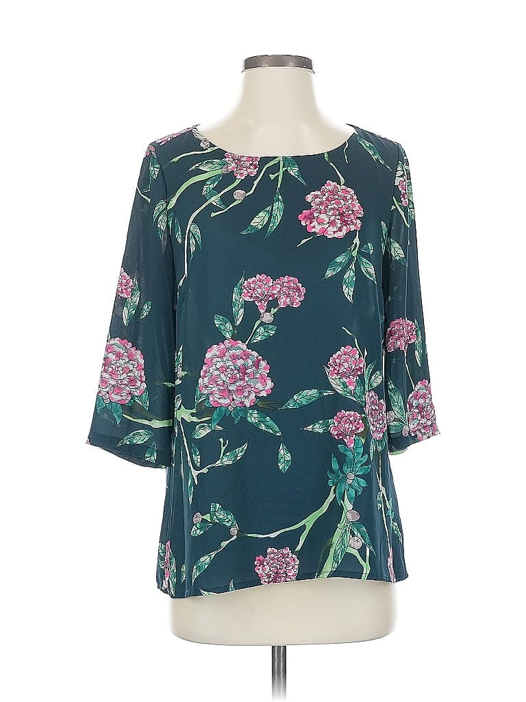 Pre-owned Hd In Paris 3/4 Sleeve Blouse In Blue