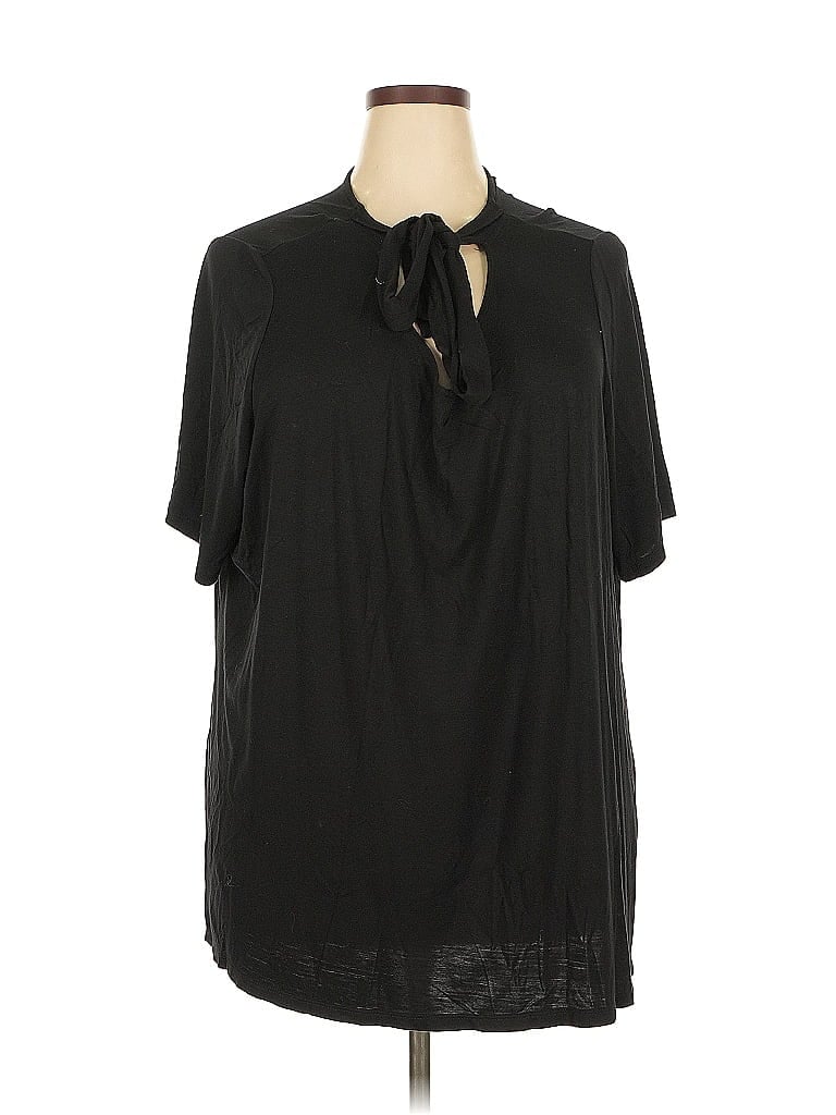 LANE BRYANT Pre-owned Short Sleeve Blouse In Black