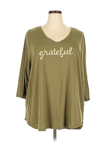 Lane Bryant 3/4 Sleeve T-Shirt (view 1)
