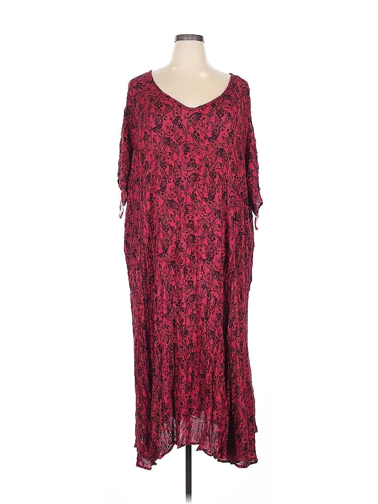 WOMAN WITHIN Pre-owned Casual Dress In Red