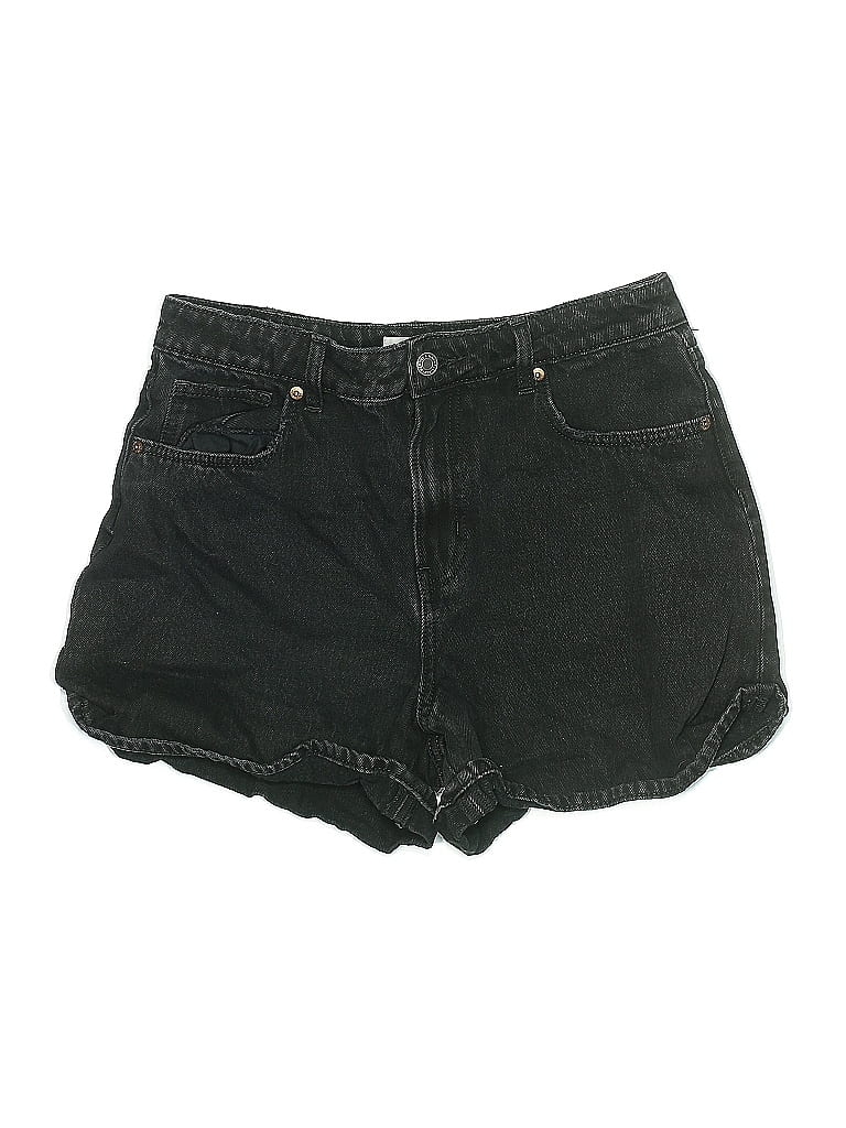 Pre-owned H&m Denim Shorts In Black