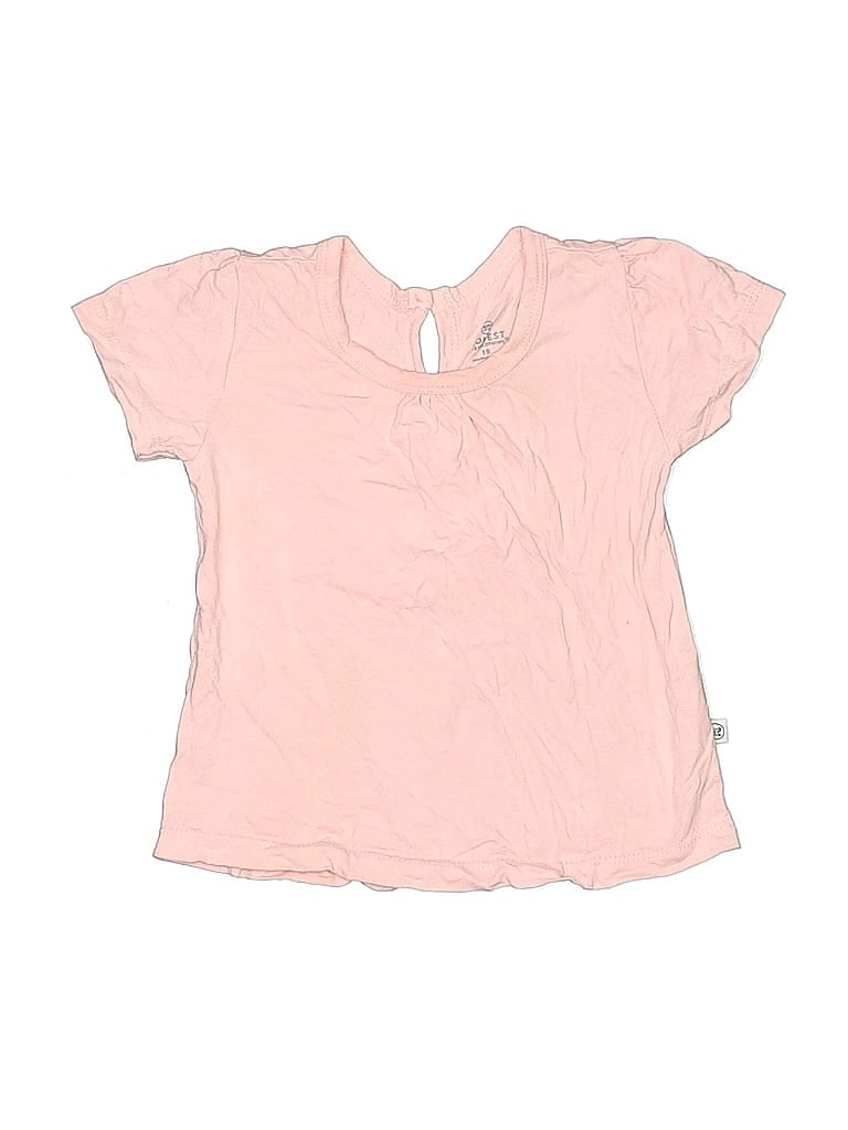 Pre-owned Honest Baby Clothing Kids' Short Sleeve T-shirt In Pink