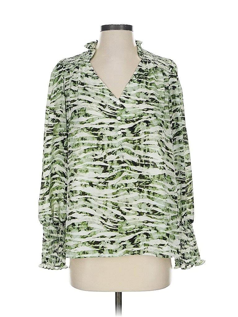 COOPER & ELLA Pre-owned Long Sleeve Blouse In Green