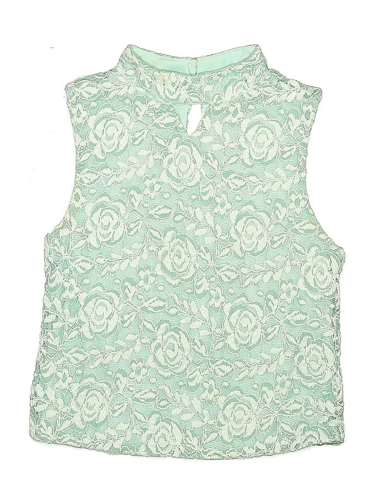 Pre-owned Lilt Kids' Sleeveless T-shirt In Green
