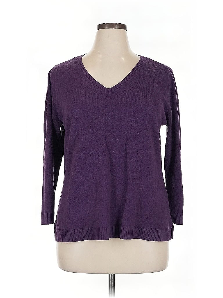 Pre-owned Karen Scott Pullover Sweater In Purple
