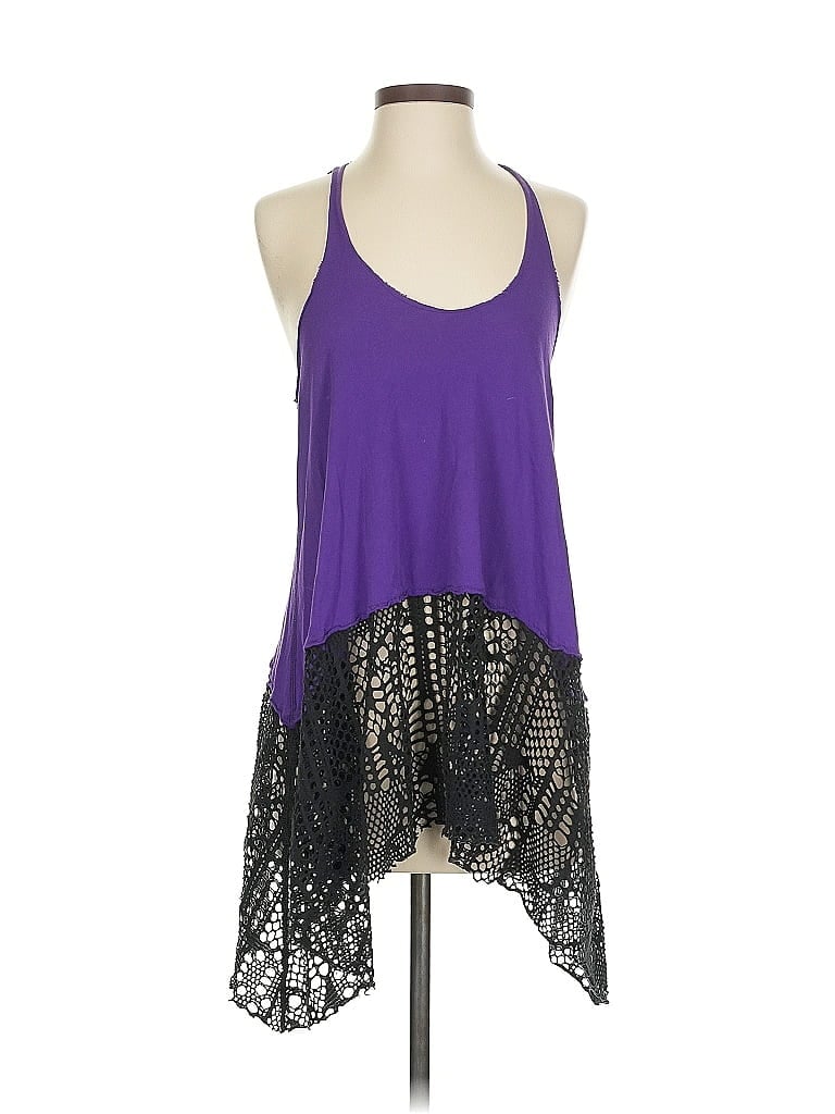 Pre-owned We The Free Sleeveless Top Purple Halter Neckline Tops