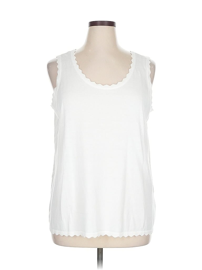 Pre-owned Isaac Mizrahi Live Sweater Vest In White