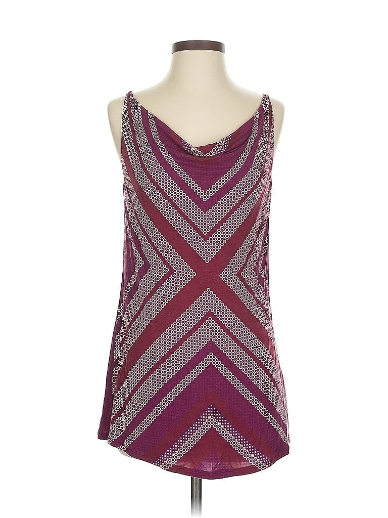 CABI Pre-owned Tank Top Burgundy Strapless Neckline Tops