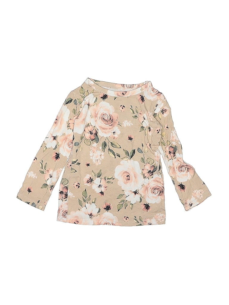 Pre-owned Posh Peanut Babies' 3/4 Sleeve T-shirt In Brown