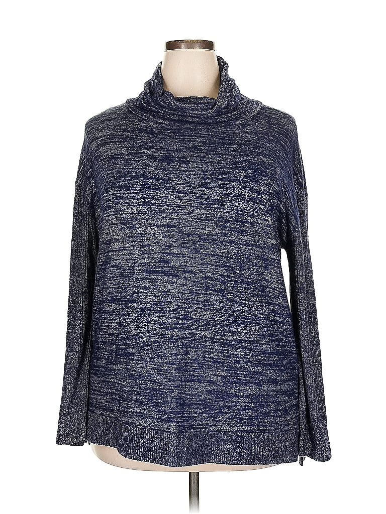 Pre-owned Sonoma Goods For Life Turtleneck Sweater In Blue