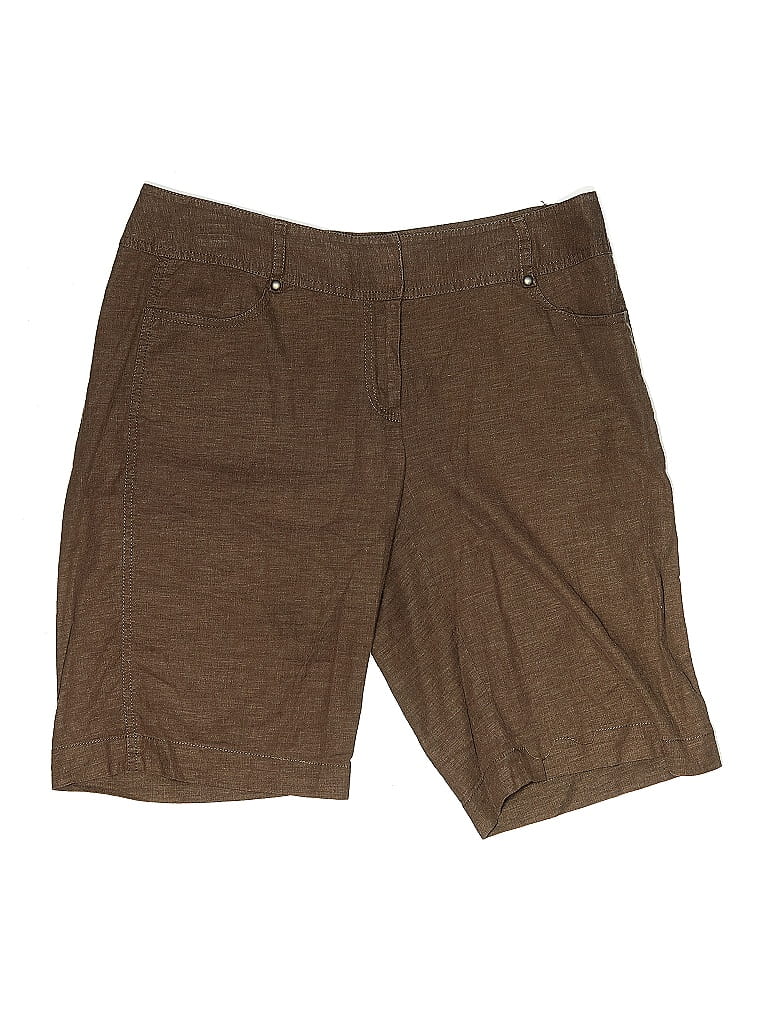 Pre-owned Tahari Khaki Shorts In Brown