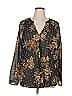 Torrid 100% Polyester Black Long Sleeve Blouse Size 1X Plus (1) - photo 1