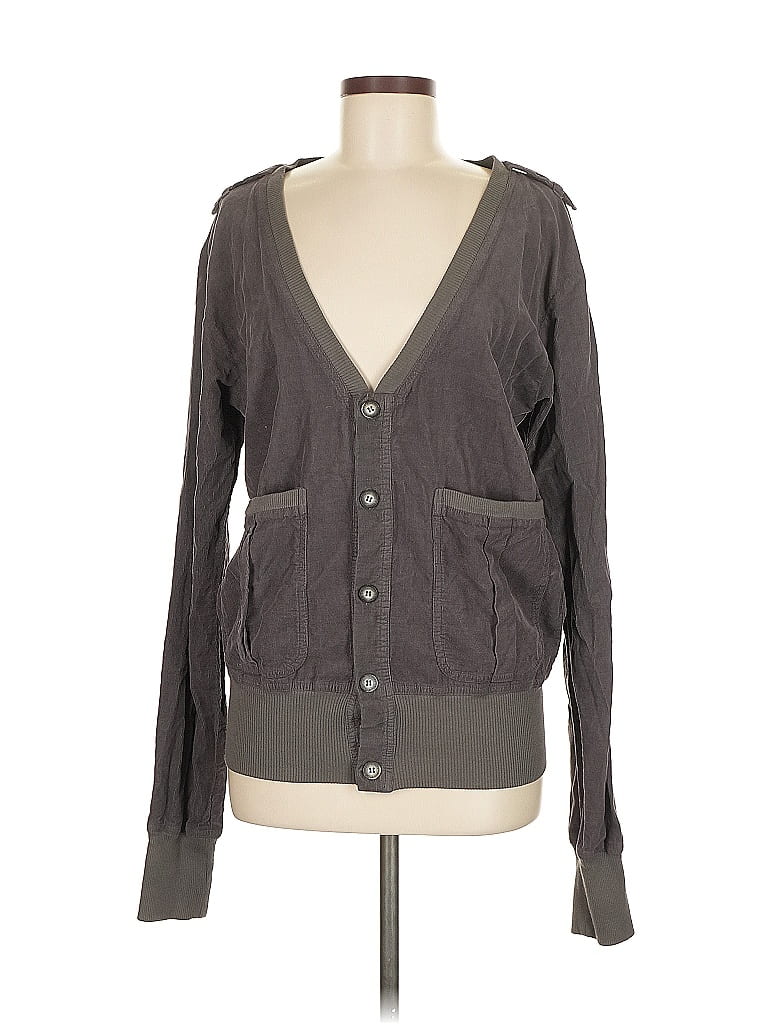 Pre-owned Hard Tail Cardigan Sweater In Gray